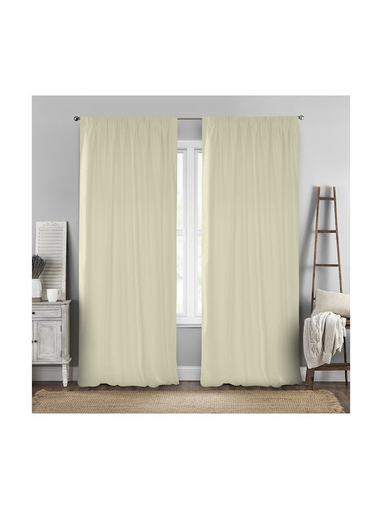 Lino Home Curtain with Pencil Pleat Renas Ecru ...