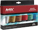Artix Acrilica Set Metal Line Σετ Ακρυλικά Χρώματα Ζωγραφικής 75ml 6τμχ