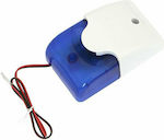 Alarm Siren Indoor 12V with Albastru Light 7.4x12.2cm