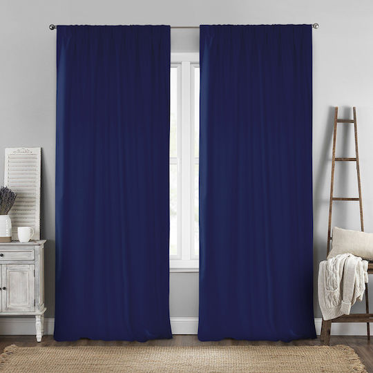 Lino Home Perdea Cu Coafură Renas 355 Albastru Deschis 300x280 cm