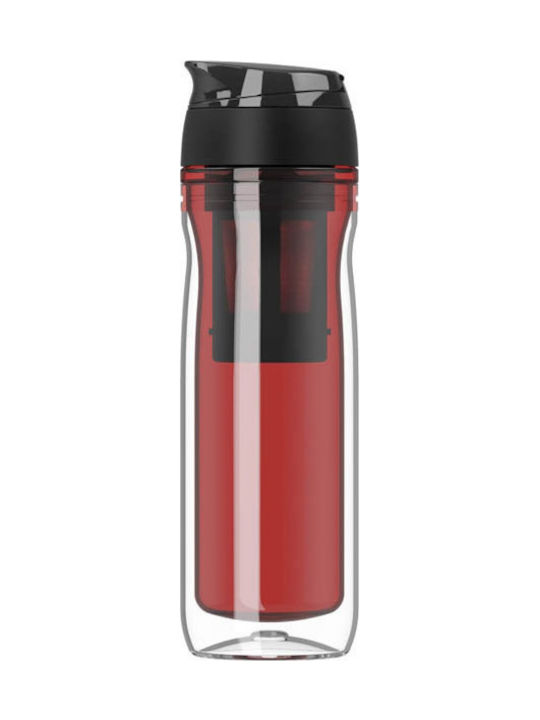 Auto Gs Timolino Omni Tritan Plastic Water Bottle 400ml Red