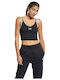 Classics Wardrobe Essentials Дамски Crop Топ Памучен Без Ръкави с V-образно Деколте Черен