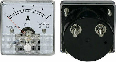 Electric Panel Ammeter Αμπερόμετρο Πίνακα 5A DC (51x51mm) DM-5858