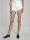 Urban Classics TB2000 Women's Jean High-waisted Shorts White