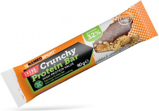 NamedSport Crunchy Μπάρα με 32% Πρωτεΐνη & Γεύση Cookies & Cream 40gr