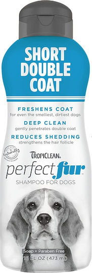 Tropiclean Perfect Fur Short Double Coat Dog Shampoo for Short Hair 473ml