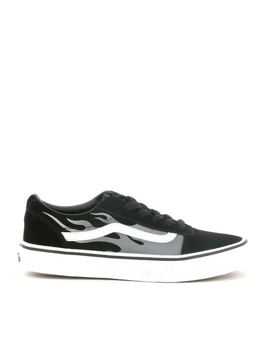 Vans Ward Suede Flame Kinder Sneakers Schwarz