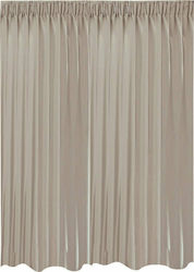 Hotel Blackout Braid Curtain 295x290cm Brown