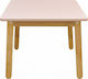 Woody Kids Table made of Wood Pink