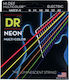 DR Set Corzi Pentru Chitară Electrică Neon Electric Multicolor Oțel Plăcat Cu Nichel 9 - 42 Light