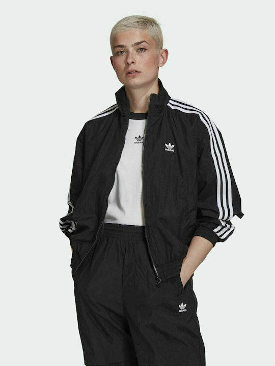 Adidas Originals Adicolor Classics Japona Γυναικείο Αθλητικό Μπουφάν Μαύρο