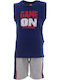Kinder-Set mit Shorts Sommer 2Stück Blau Game On