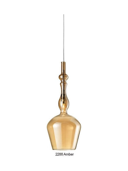 Luma Pendant Light Single-Light Bell for Socket G9 Honey