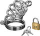XR Master Series 4 Ring Asylum Locking Chastity Cage Κλουβί Πέους σε Γκρι Χρώμα