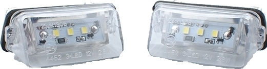 M-Tech Φώτα Πινακίδας Led 12V για Citroen Saxo / C3 / C4 / C5 Peugeot 206 / 207 / 307 / 406 / 407 2τμχ