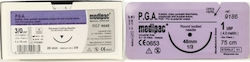 Medipac PGA 5.0 Auflösbare Chirurgische Nahtmaterialien Länge 75cm mit Nadel 12mm