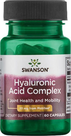 Swanson Hyaluronic Acid Complex 33mg Supplement For Healthy Skin 60 Capsules