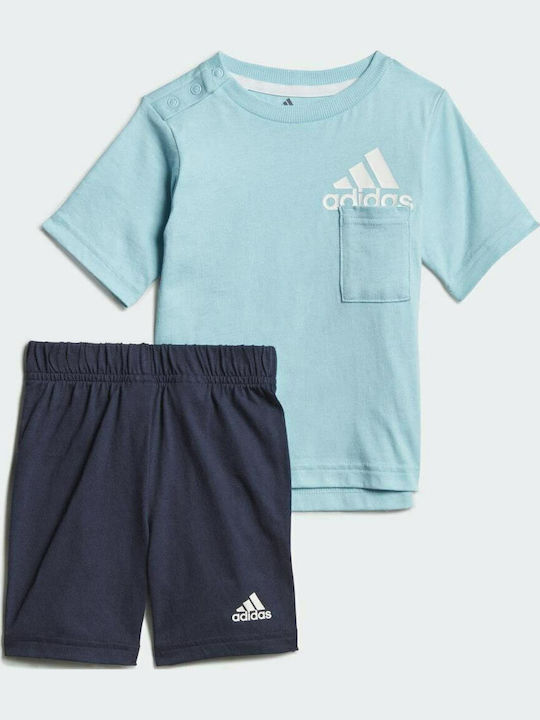adidas Παιδικό Σετ με Σορτς Γαλάζιο 2τμχ