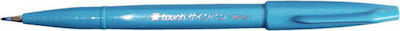 Pentel Brush Sign Pen Design Marker 1mm Light Blue