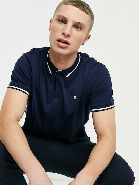 Jack & Jones Polo Bluză cu Mâneci Scurte Marina