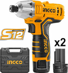 Ingco Impact Screwdriver Battery 12V 2x1.5Ah