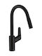 Hansgrohe Focus 240 Kitchen Counter Faucet with Pull-Out Spray Matt Black