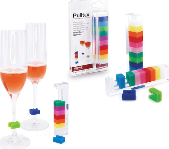 Pulltex Διακριτικά Ποτηριών Τετράγωνα 121667 10τμχ