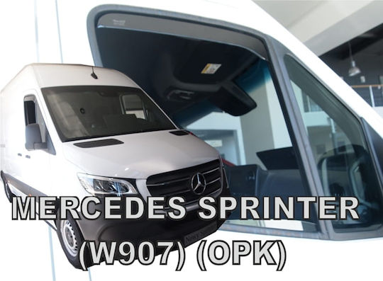 Heko Set of Windbreakers Front Car Dark Fime for Mercedes-Benz Sprinter 2pcs