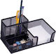 Metalic Organizator de birou în Culoare Negru 1buc 10x10x20cm