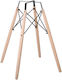 Woodwell Art Wood Table Stand made of Wood Natural 54x54x70cm