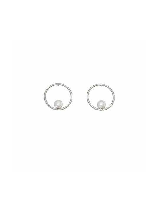 Excite-Fashion Steel Series Earrings Hoops made of Silver with Pearls