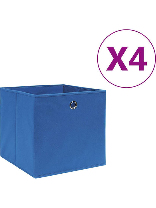 vidaXL Текстилна Кутия За Съхранение Синя 28x28...