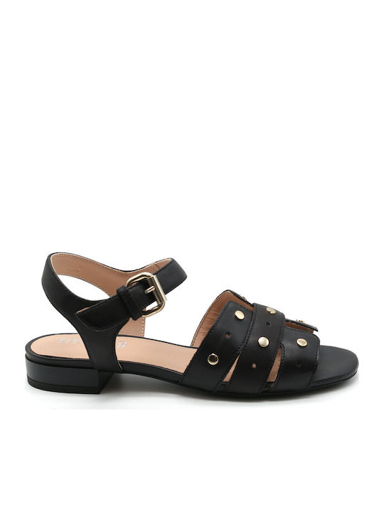 D Wistrey S C Leather Sandals Black