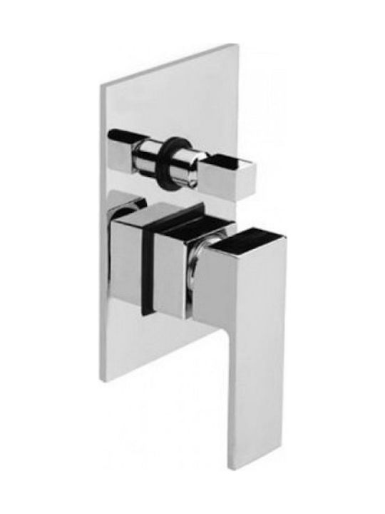 Demm loba für Dusche 2 Ausgänge Silber