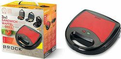 Brock SSM 2003 RD 750W for for 2 Sandwiches Sandwiches Red