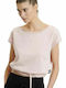 BodyTalk 1211-903420 Women's Athletic Crop T-shirt Pink