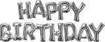 Set of 13 Balloons Foil Silver Jumbo Birthday-Celebration Letters 76cm