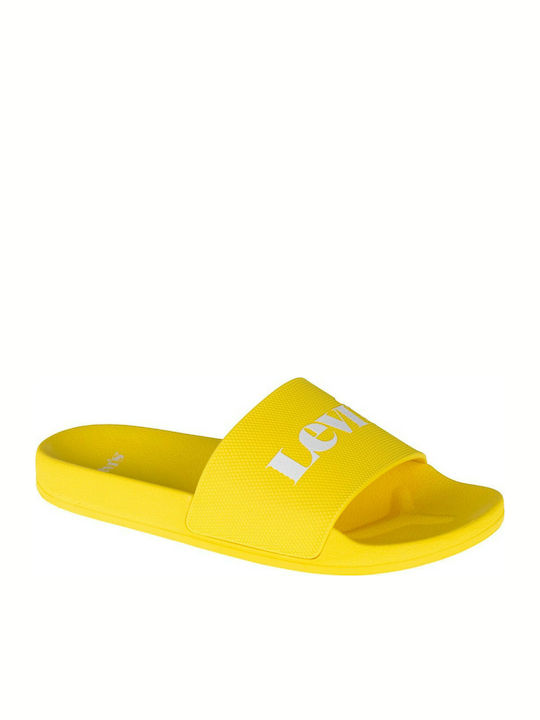 Levi's June Mono Slides σε Κίτρινο Χρώμα