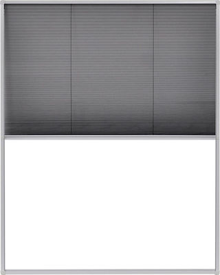 vidaXL Σίτα Παραθύρου Πλισέ Μαύρη από Fiberglass 160x100cm 148651