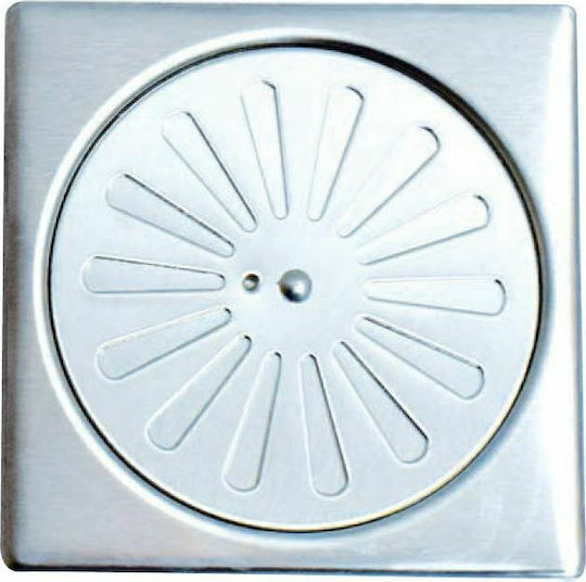 Domistyle Ανοξείδωτη Σχάρα Δαπέδου με Μέγεθος 12x12εκ. Ασημί