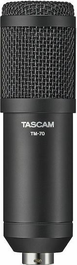 Tascam TM-70 Комплект Δυναμικό Микрофон XLR Настолен компютър, с амортисьори за Вокали в Черен Цвят