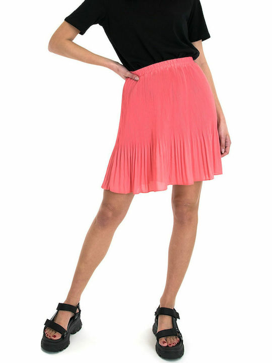 Only Plisat Mini Fustă Fuchsia