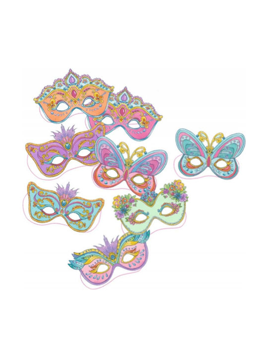 Carnival Paper Mask Eyemask Lillifee Masks 8 Pieces.