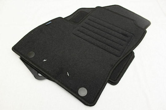 Petex Σετ Μπροστινά και Πίσω Πατάκια 4τμχ για Peugeot Bipper Fiat Fiorino / Qubo Citroen Nemo 2008 Μαύρα
