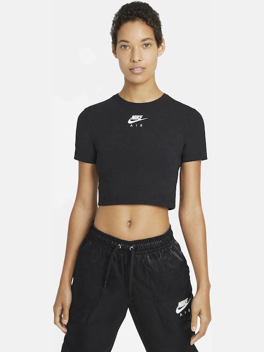 Nike Air Κοντομάνικη Γυναικεία Μπλούζα Μαύρη