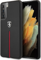 Ferrari Off Track Leather Nylon Stripe Negrη (Galaxy S21+ 5G)