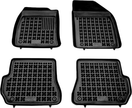 Rezaw Plast Set of Front and Rear Mats 4pcs Tray Type for Ford Fiesta 2002-2006 Black