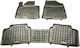 Rezaw Plast Set of Front and Rear Mats 3pcs Tray Type for Kia Optima 2015+ Black