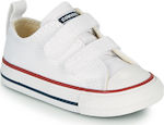 Converse Παιδικό Sneaker Toddlers' Easy-On Chuck Taylor All Star Low Top με Σκρατς για Αγόρι Λευκό