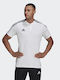Adidas Tiro 21 Ανδρική Μπλούζα Polo Κοντομάνικη Λευκή